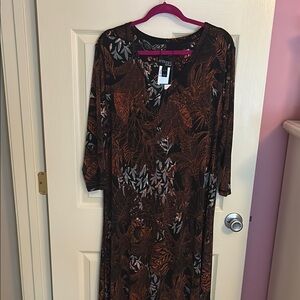 Attitudes by Renee Women's Black and Brown Dress.  It’s reversible! 2 dresses